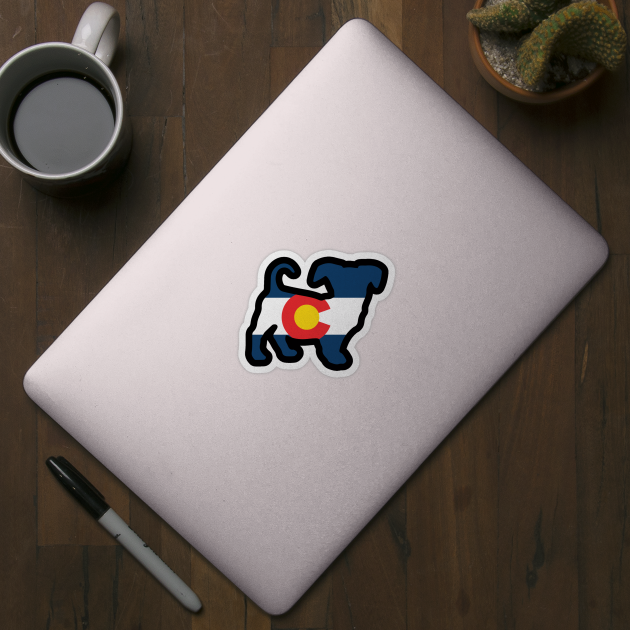 Chiweenie Dog Lover Colorado Flag by ryanjaycruz